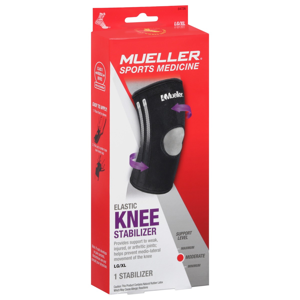 slide 8 of 10, Mueller Sports Medicine Elastic Knee Stabilizer LG/XL 1 ea, 1 ea