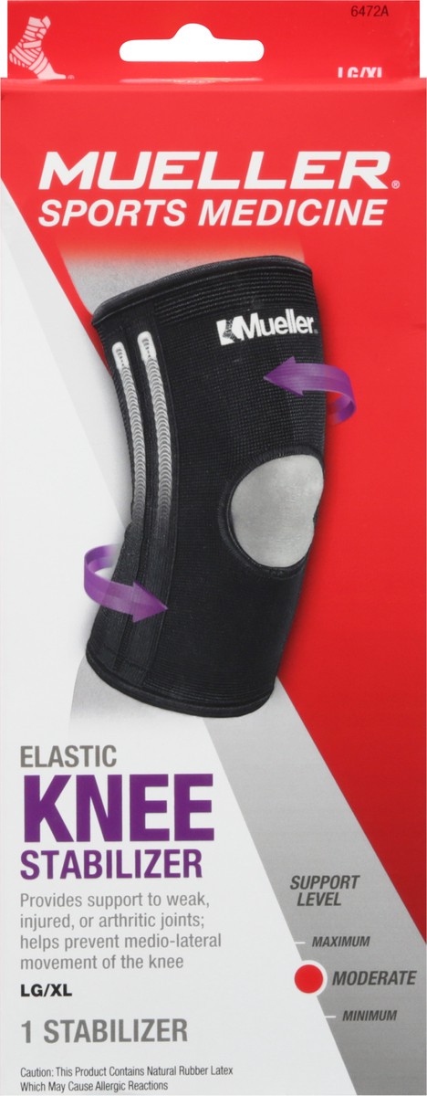slide 3 of 10, Mueller Sports Medicine Elastic Knee Stabilizer LG/XL 1 ea, 1 ea