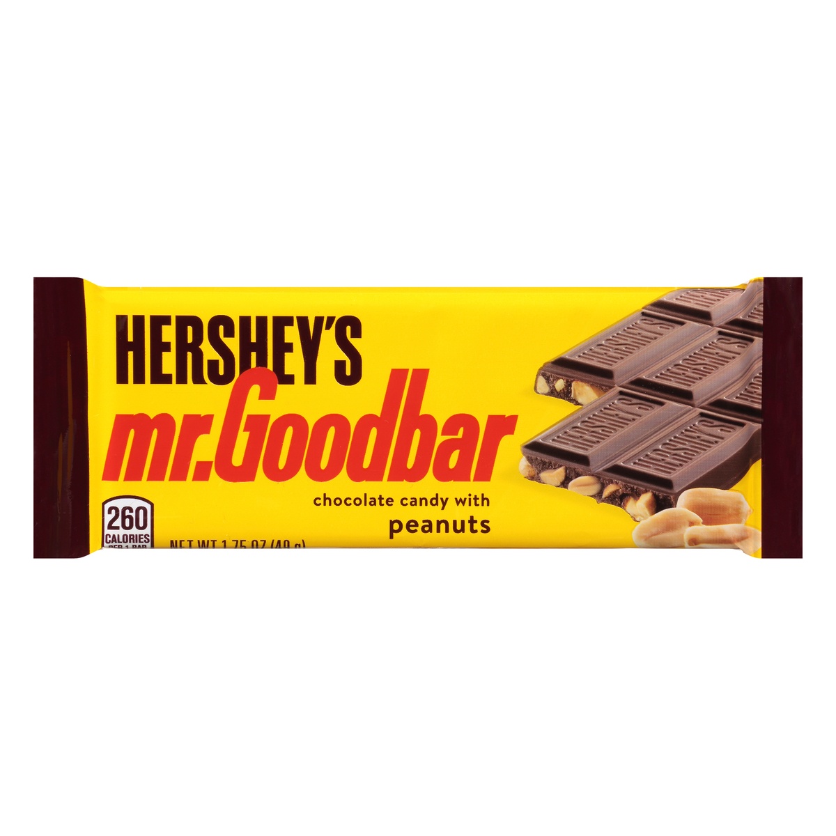 slide 1 of 1, Mr. Goodbar HERSHEY'S MR. GOODBAR Chocolate with Peanuts Candy, Full size, 1.75 oz, Bar, 1.75 oz