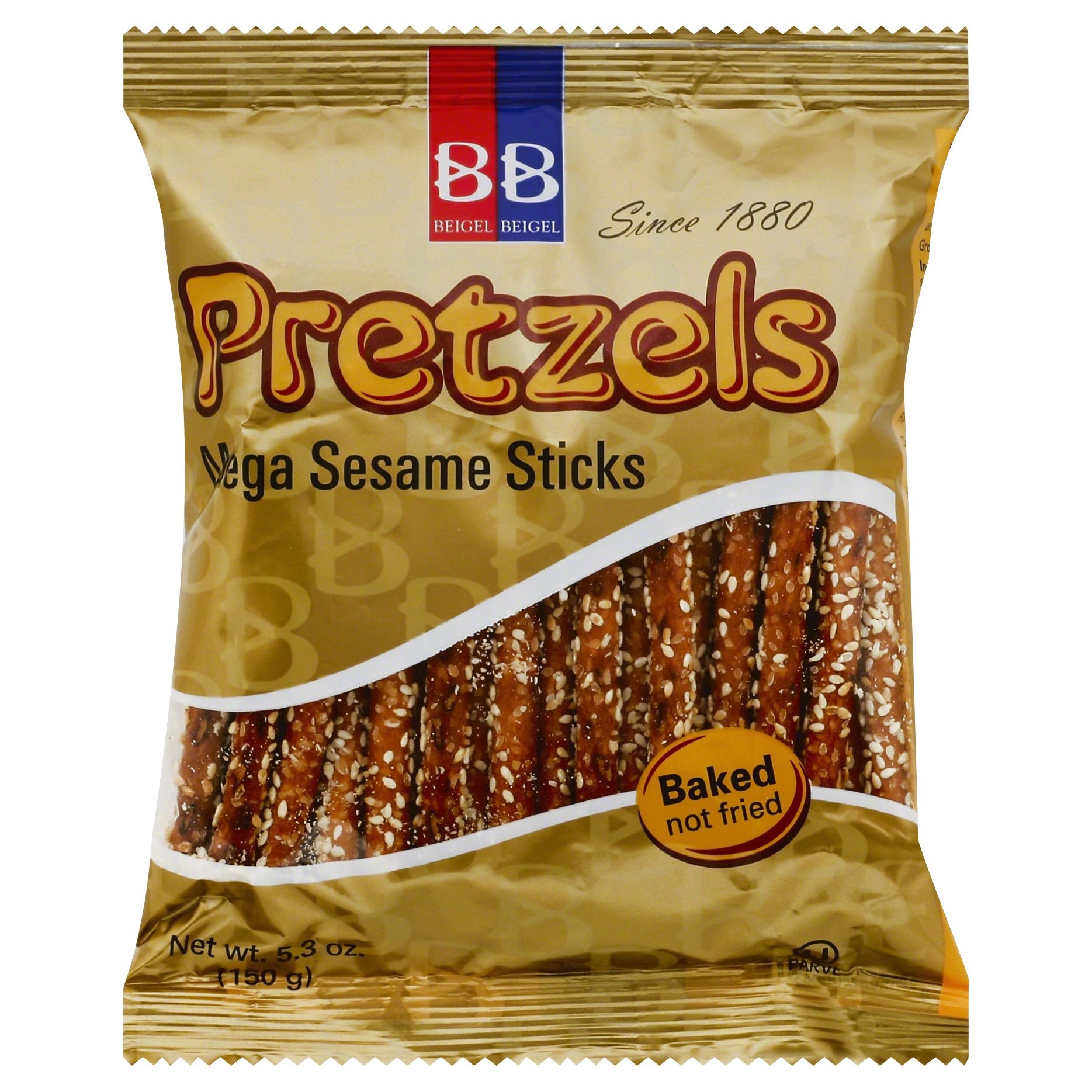 slide 1 of 1, Beigel Beigel Beigel n Beigel Mega Sesame Sticks, 5.25 oz