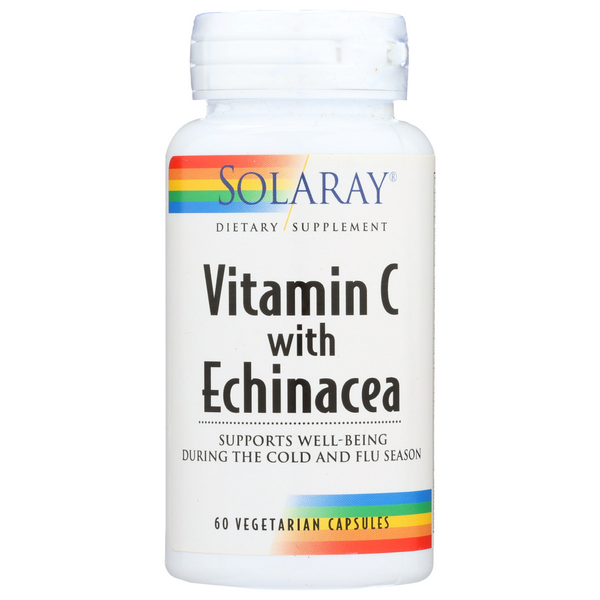 slide 1 of 1, Solaray Vitamin C With Echinacea, 60 ct