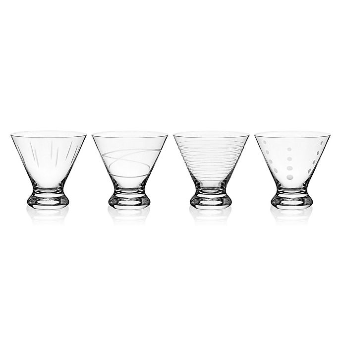 slide 1 of 1, Mikasa Cheers Stemless Martini Glasses, 4 ct