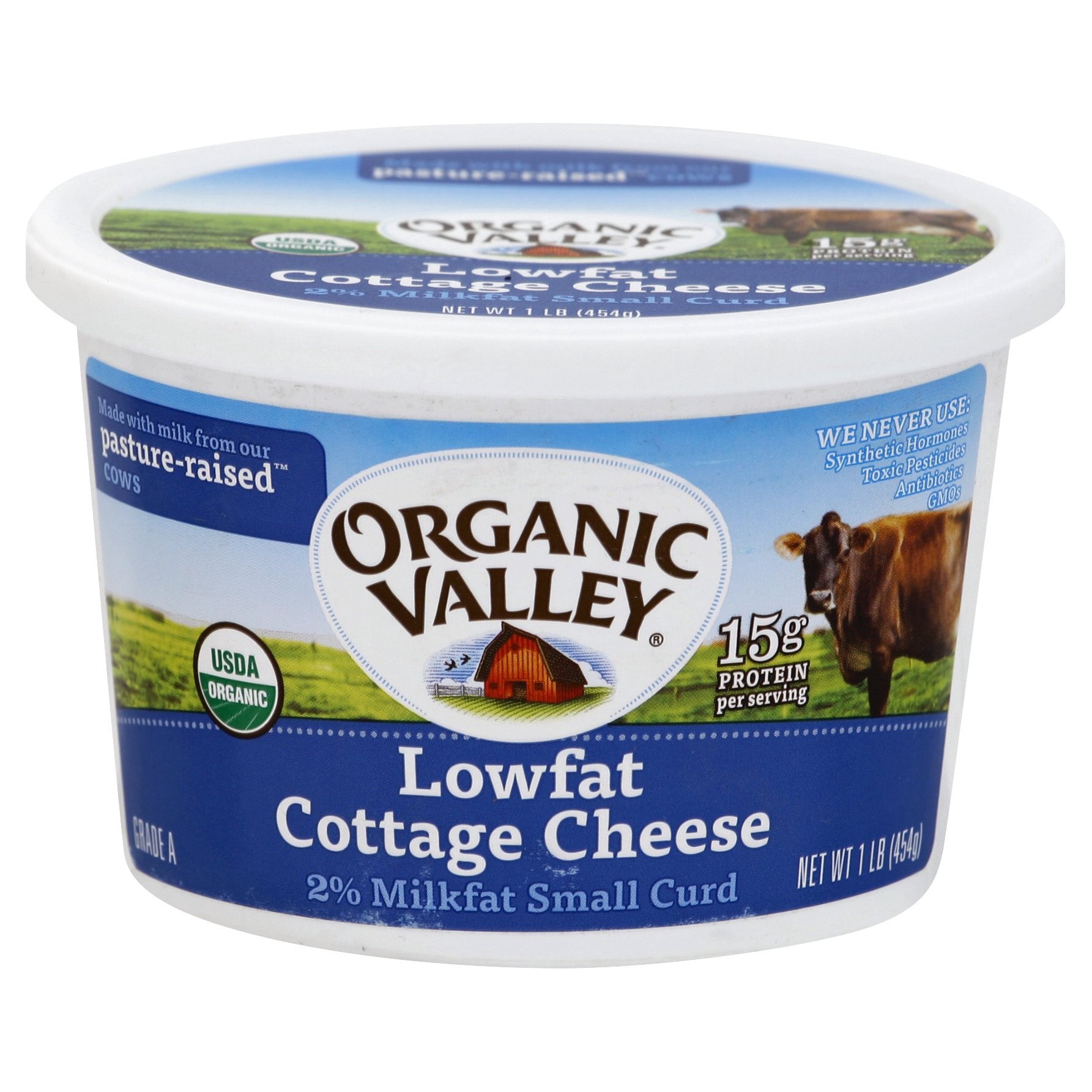 slide 1 of 16, Organic Valley Cottage Cheese 1 lb, 1 lb