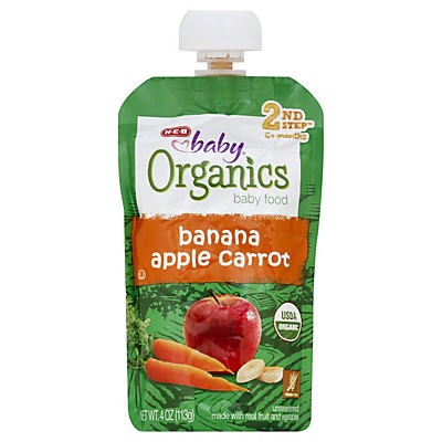 slide 1 of 1, H-E-B Baby Organics Banana Apple Carrot, 4 oz