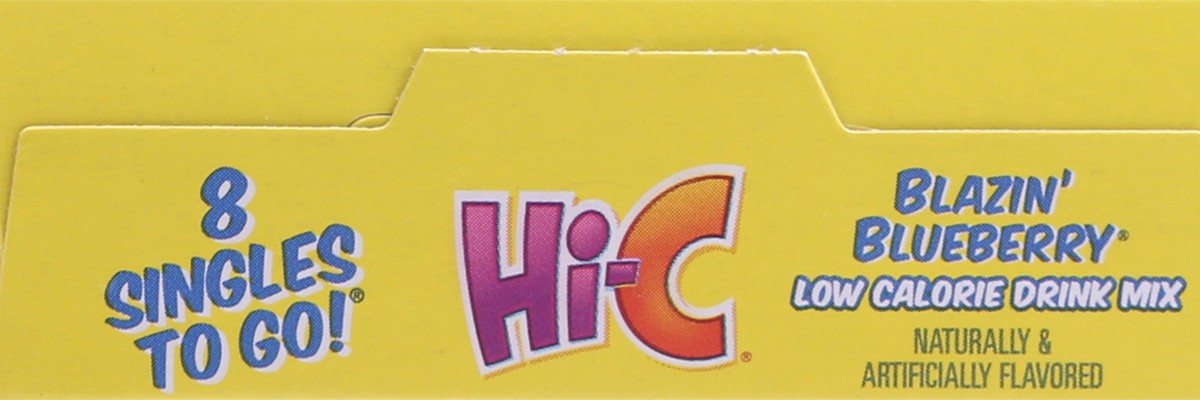 slide 9 of 9, Hi-C Singles to Go! Low Calorie Blazin' Blueberry Drink Mix 8 ea Box, 8 ct