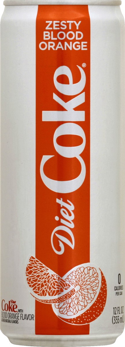 slide 4 of 4, Coca-Cola Zesty Blood Orange Diet Coke, 12 fl oz