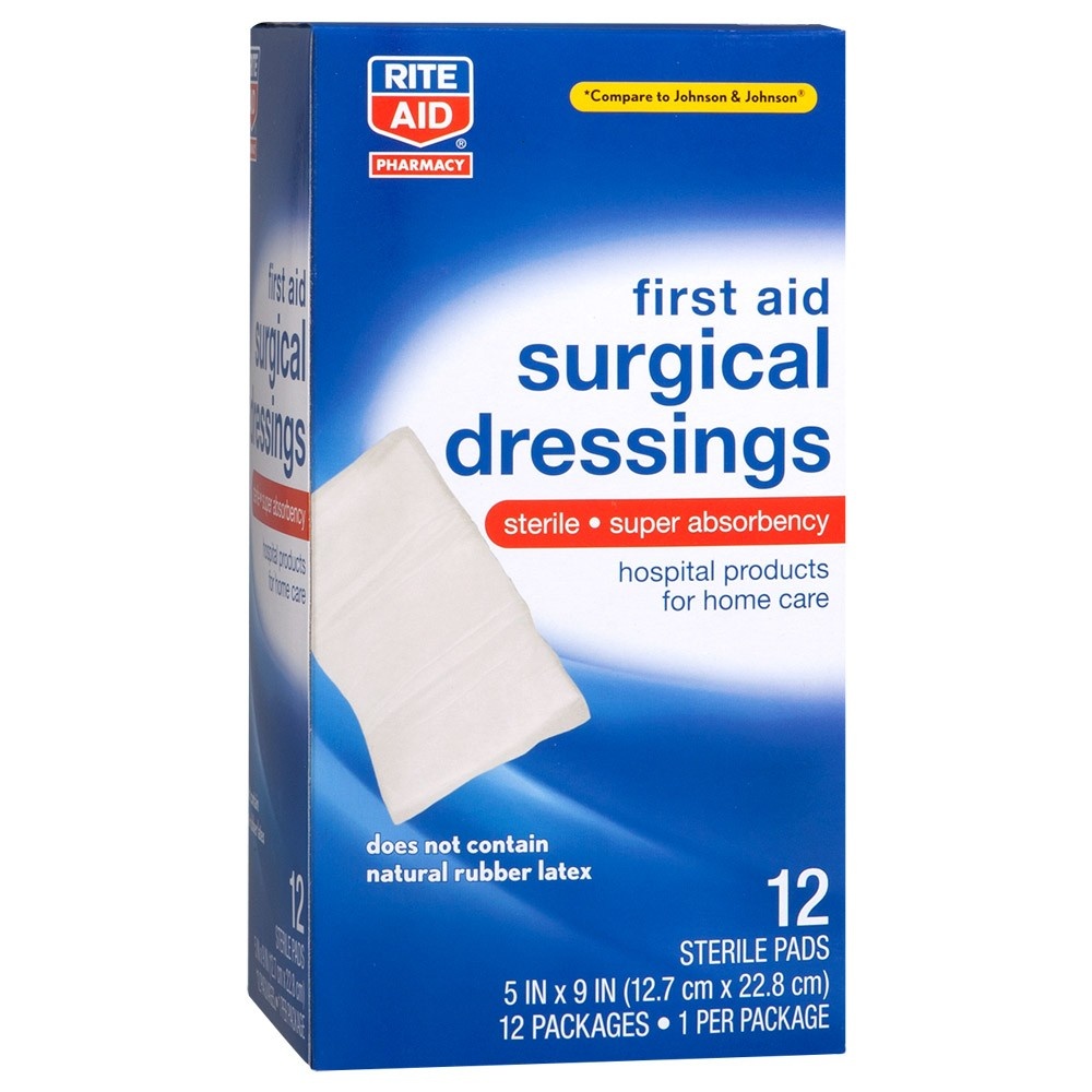 slide 1 of 1, Rite Aid Ra Surgical Dressing, 12 ct