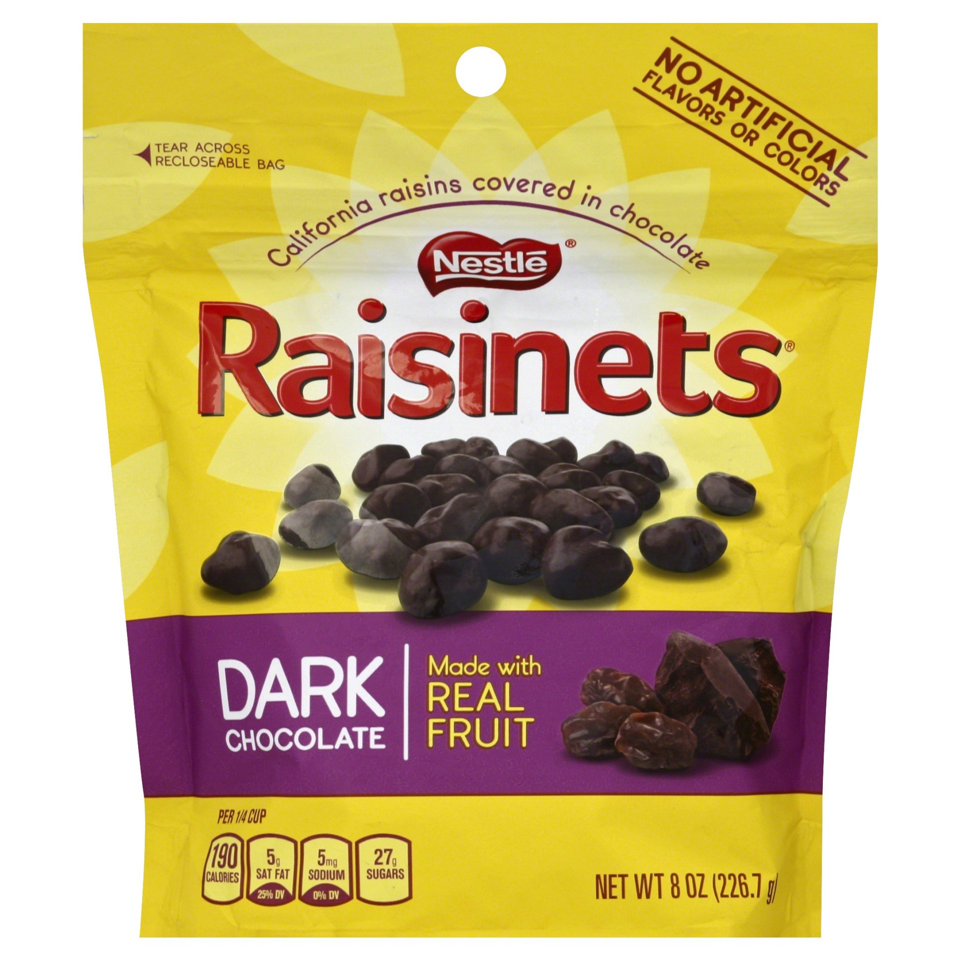 slide 1 of 6, Raisinets Dark Chocolate Covered Raisins, 8 oz