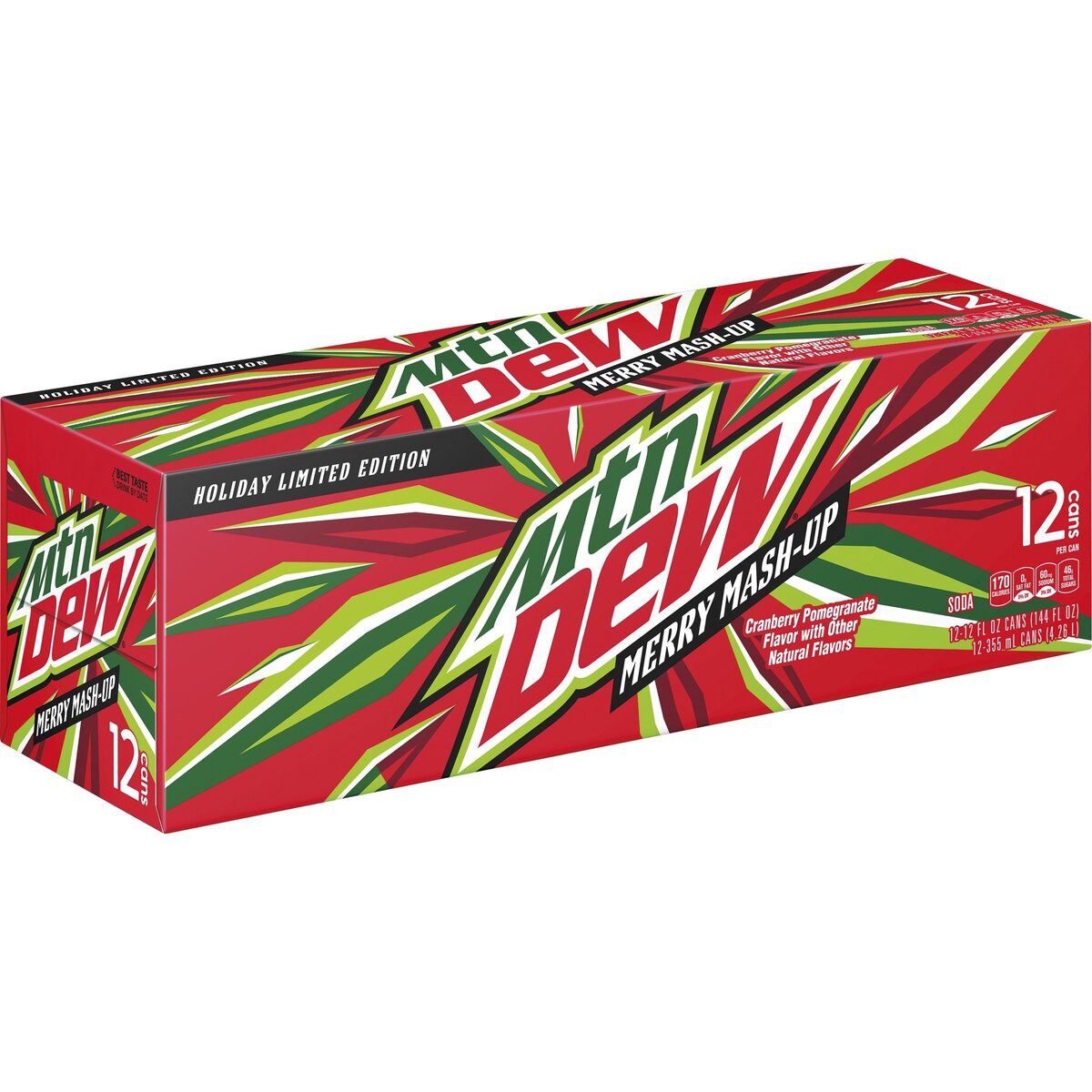 slide 5 of 5, Mountain Dew Soda, Cranberry Pomegranate - 9 lb, 9 lb