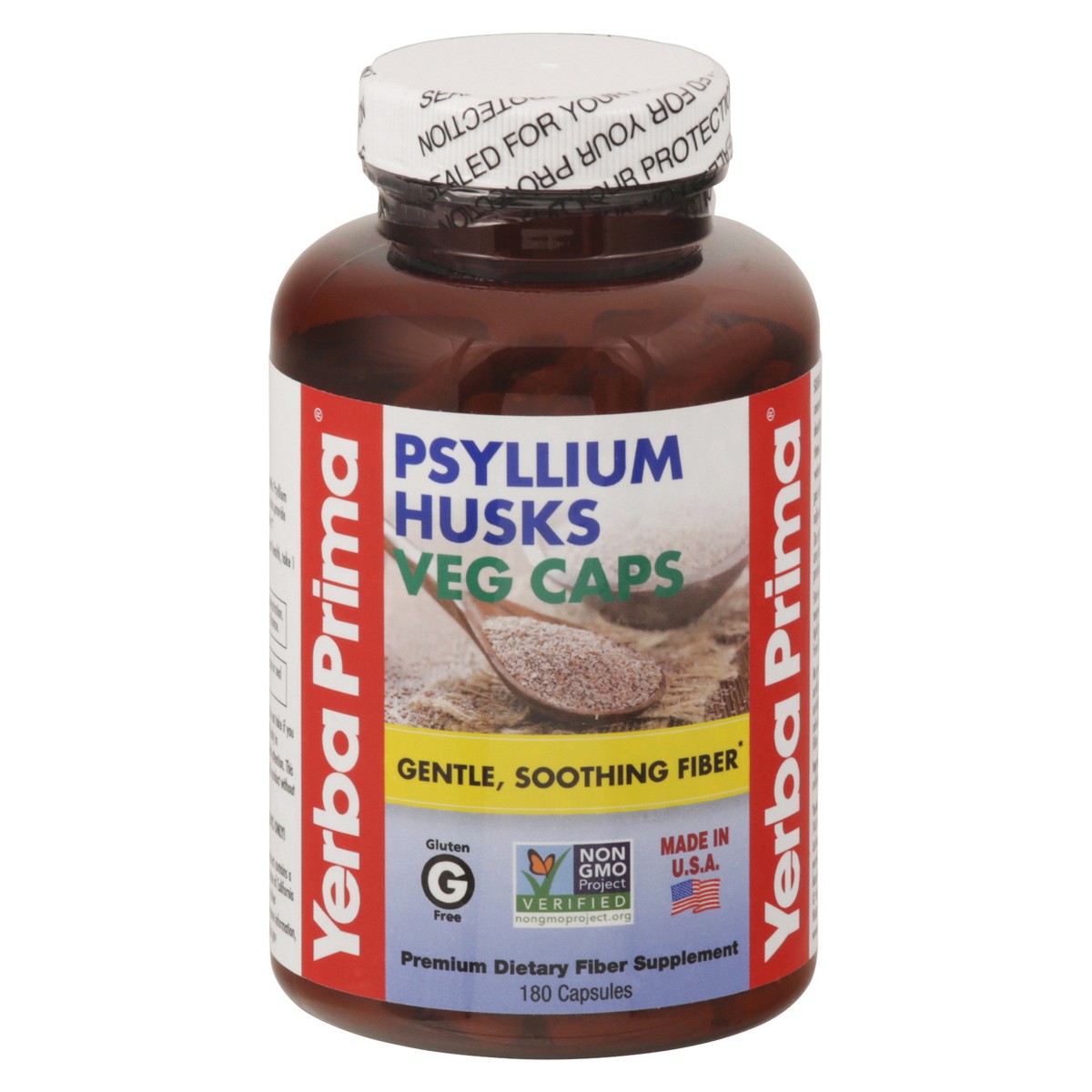 slide 1 of 1, Yerba Prima Psyllium Husks 180 Veg Caps, 180 ct