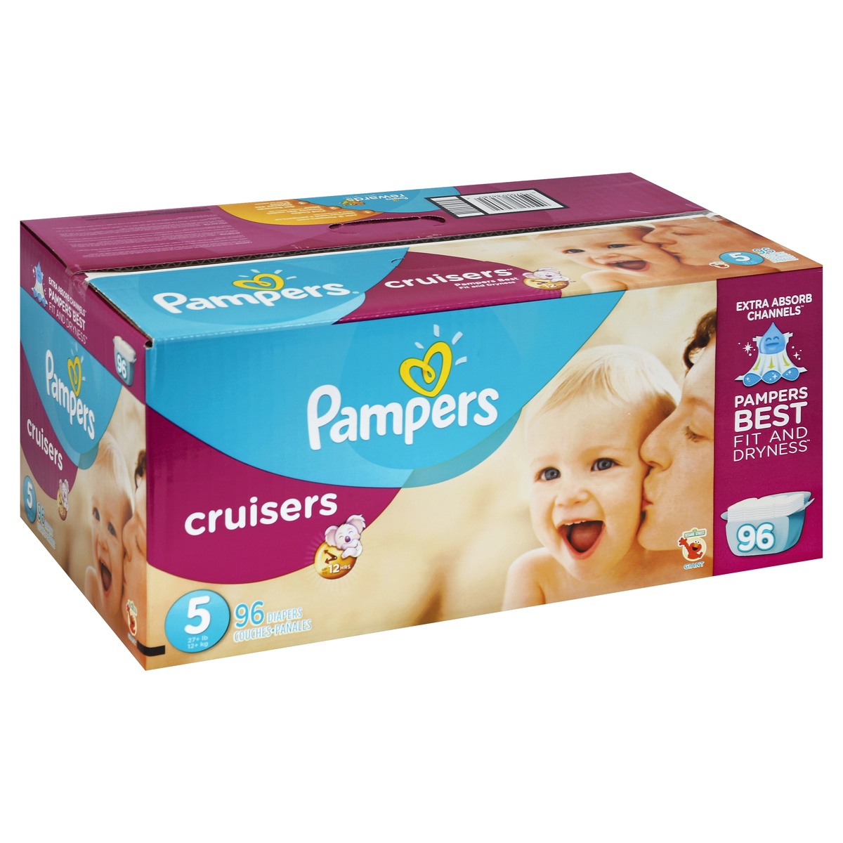 slide 5 of 5, Pampers Diapers , 96 ct