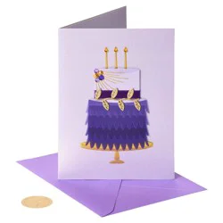 Papyrus Eloquent Cake Birthday Card - Each