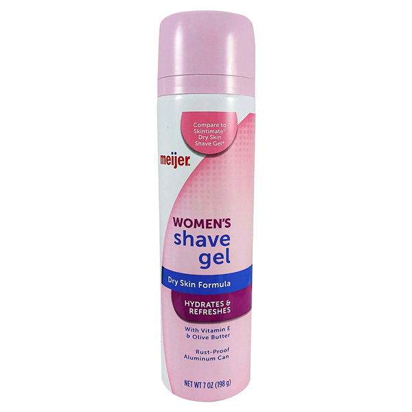 slide 1 of 1, Meijer Women's Dry Skin Shave Gel, 7 oz