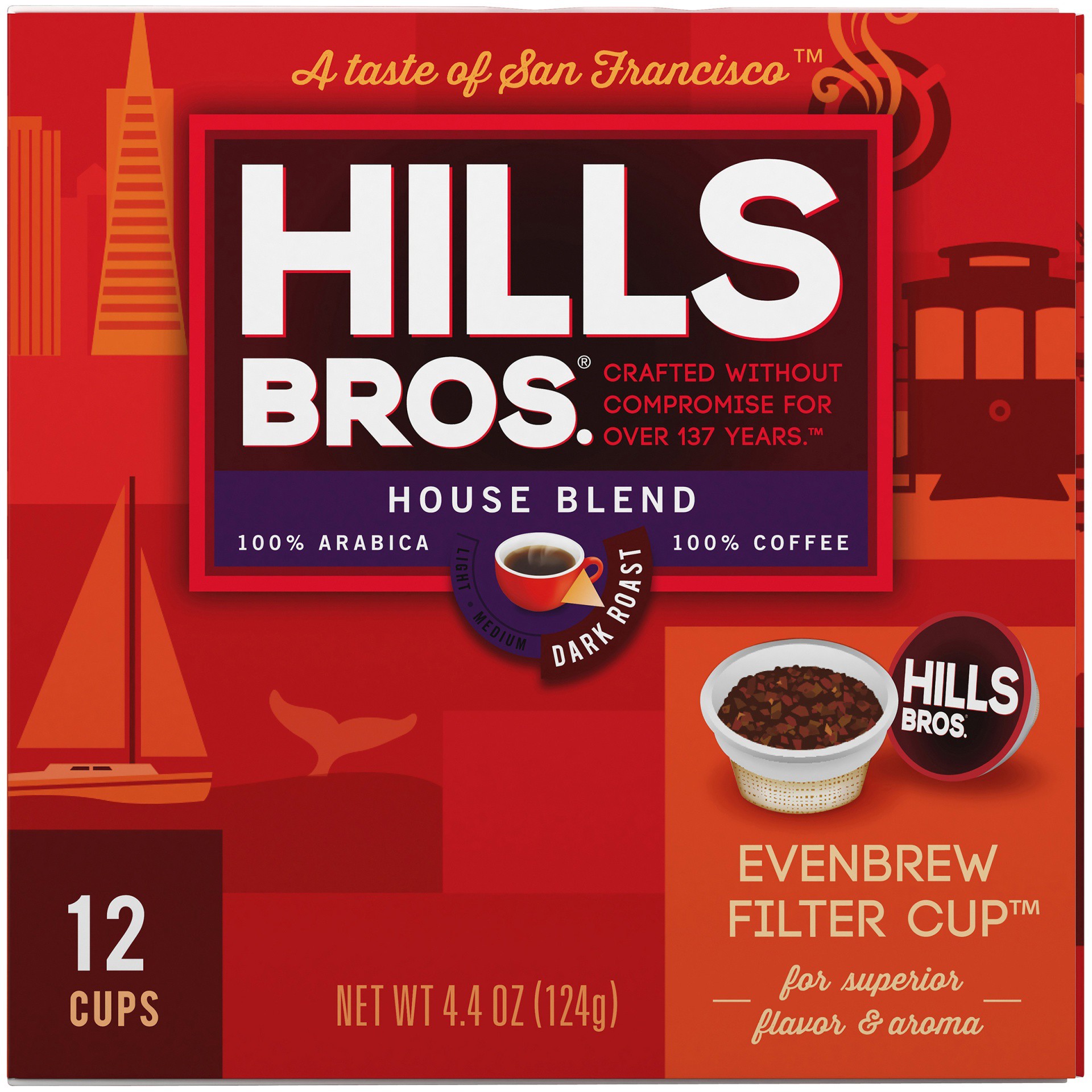 slide 3 of 7, Hills Bros. House Blend Coffee Pods - 12 ct, 12 ct