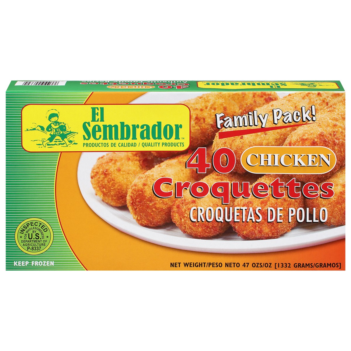 slide 1 of 9, El Sembrador Family Pack Chicken Croquettes 40 ea, 40 ct