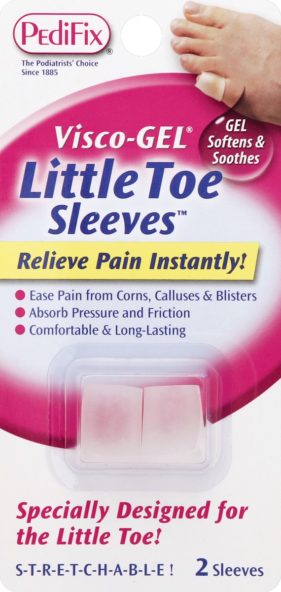 slide 2 of 2, Pedifix Visco Gel Little Toe Sleeves - 2 Count, 2 ct