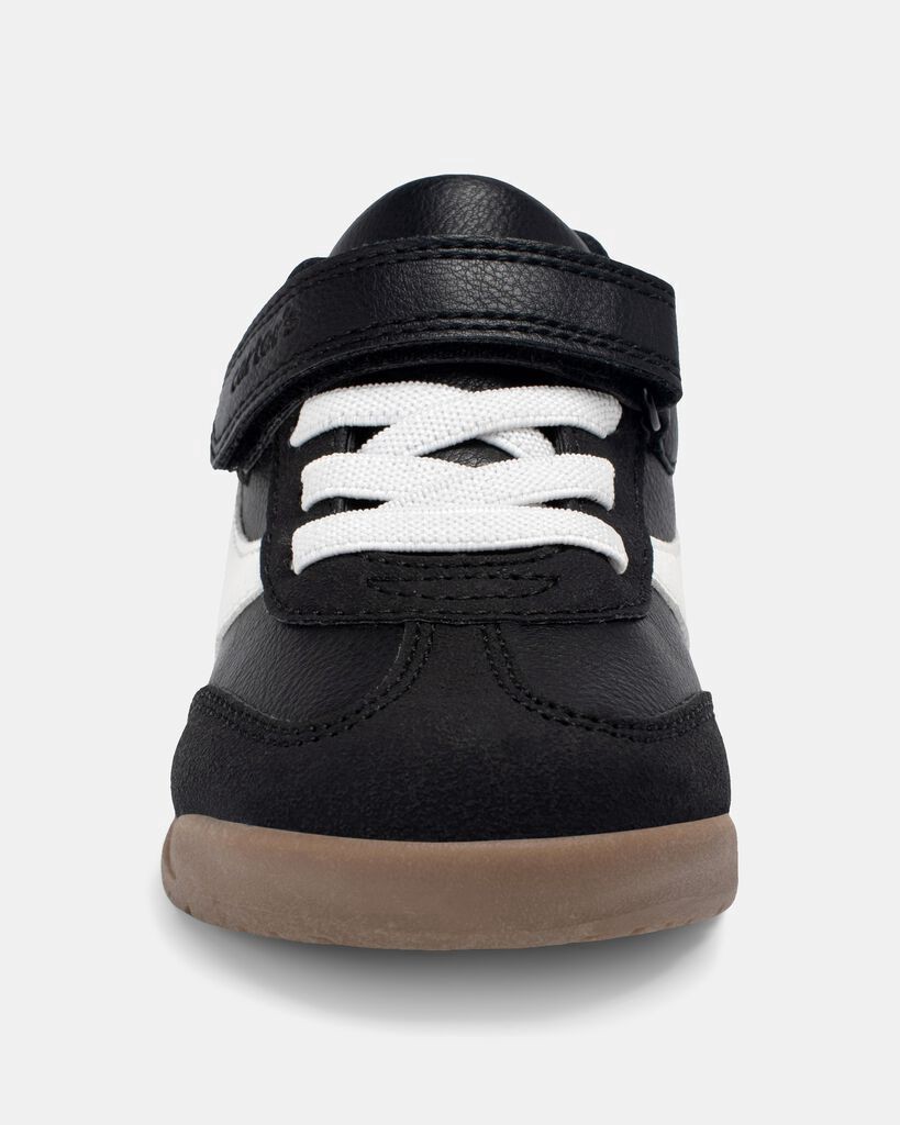 slide 5 of 6, Carters Toddler Boy Striped Sporty Sneakers - Black/White Black/White 9, 1 ct