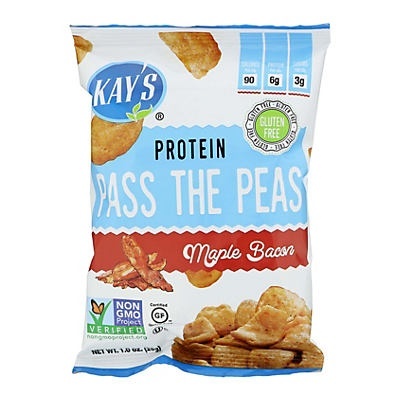 slide 1 of 1, Kay's Naturals Pass the Peas Maple Bacon Chickpea Chips, 1 oz