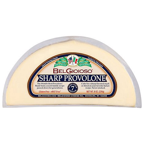 slide 1 of 1, Belgioioso Sharp Provolone Cheese Wedge Aged Over 7 Months - 8 Oz, 8 oz