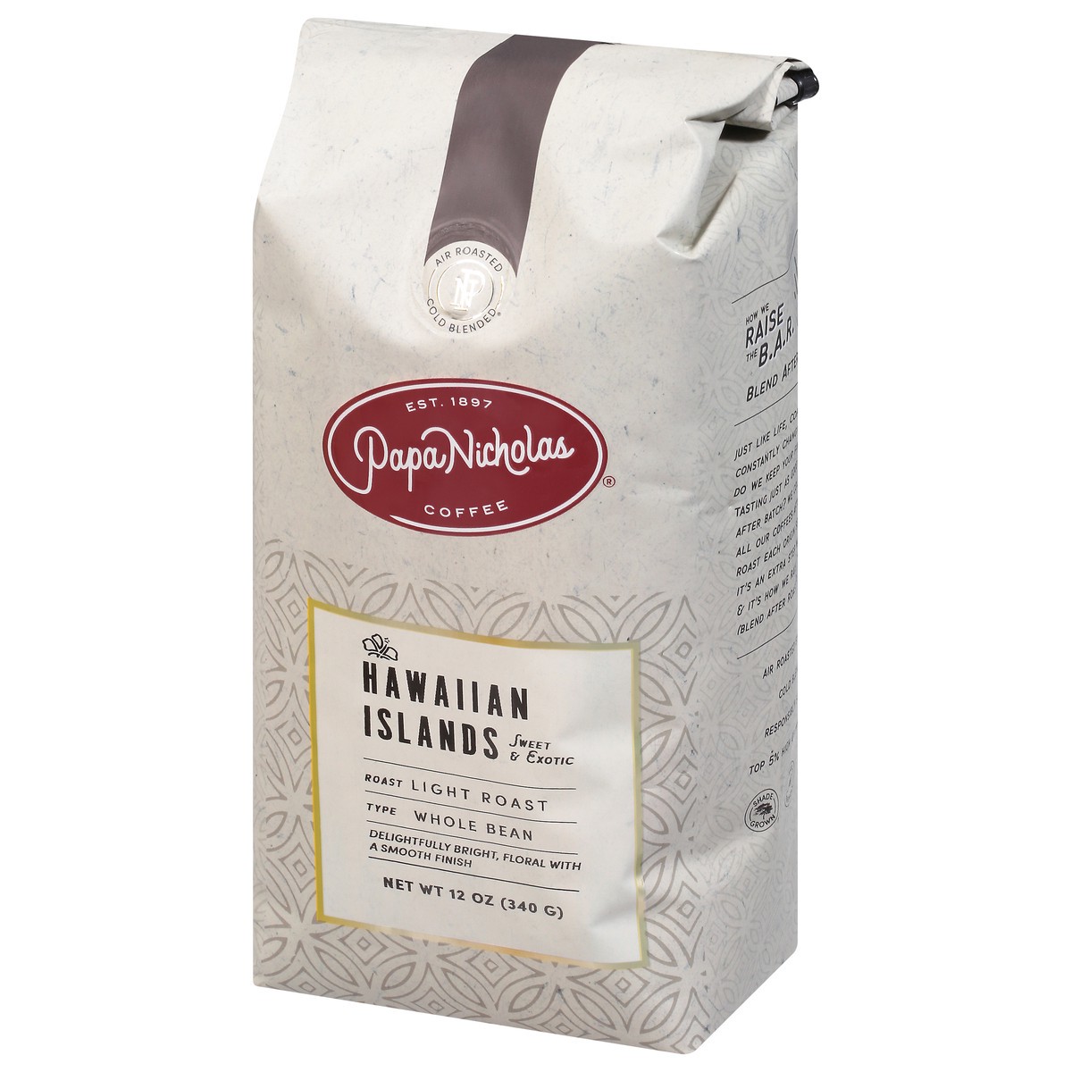 slide 6 of 9, PapaNicholas Coffee Light Roast Whole Bean Hawaiian Islands Coffee - 12 oz, 12 oz