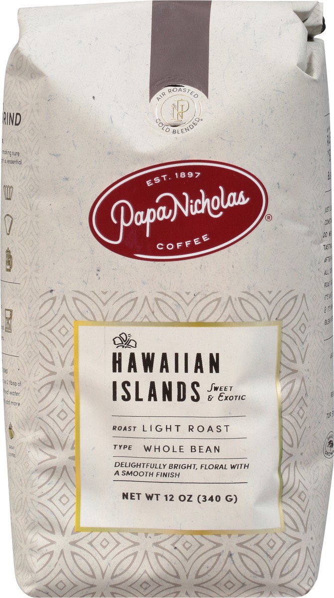 slide 8 of 9, PapaNicholas Coffee Light Roast Whole Bean Hawaiian Islands Coffee - 12 oz, 12 oz