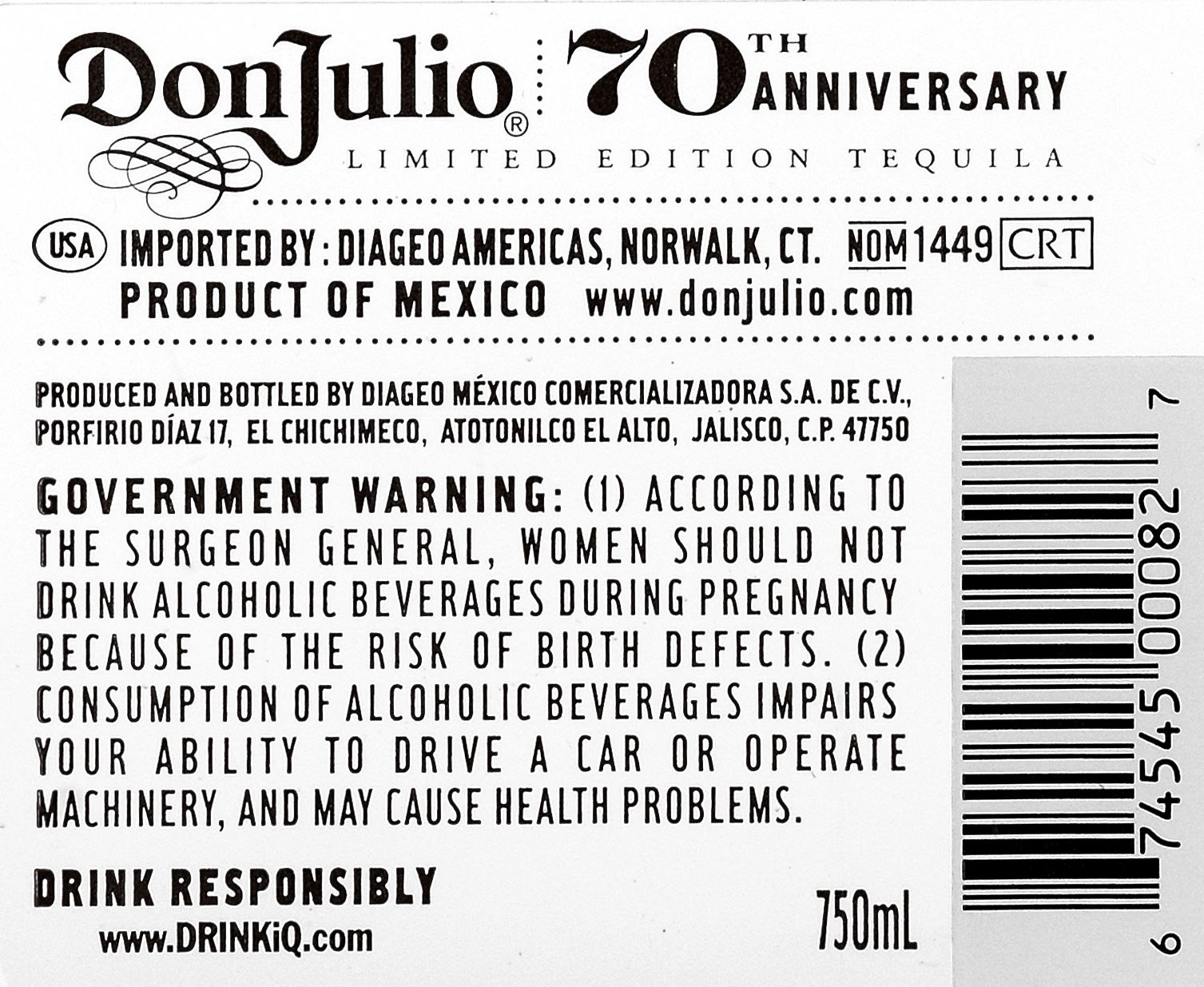 slide 3 of 5, Don Julio 70 Tequila Anejo Cristalino, 750 mL, 750 ml