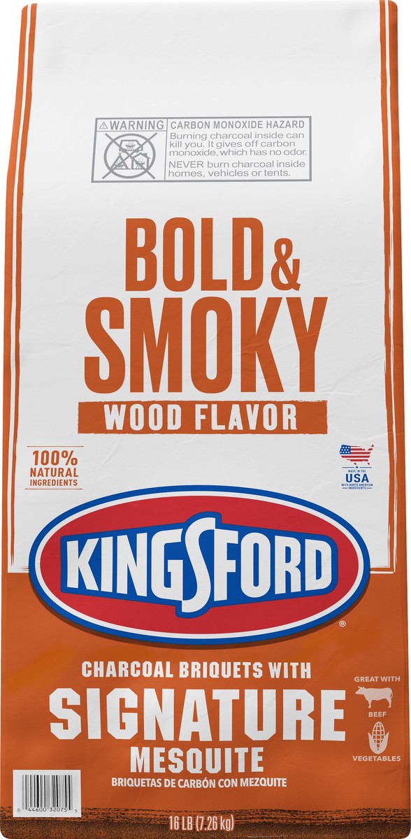 slide 5 of 9, Kingsford With Signature Mesquite Bold & Smoky Wood Charcoal Briquets 16 lb, 16 lb