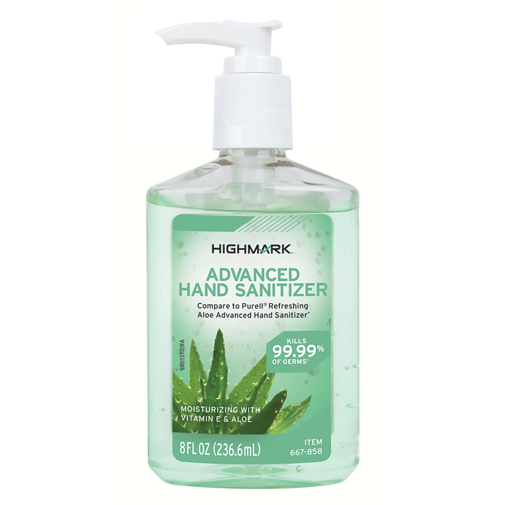 slide 1 of 1, Highmark Hand Sanitizer With Aloe, 8 Oz, 1 ct