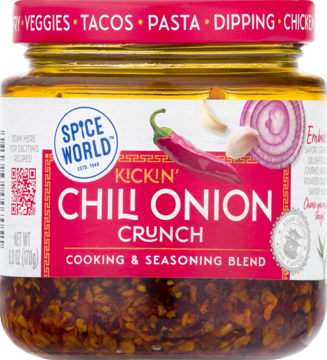 slide 6 of 9, Spice World Kickin' Chili Onion Crunch Cooking & Seasoning Blend - 6oz, per lb