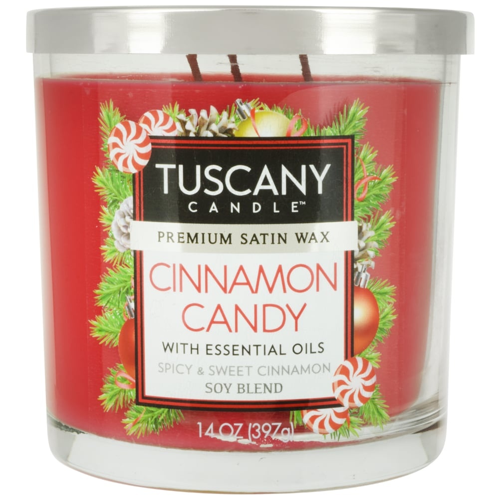 slide 1 of 1, Tuscany Candle Scented Candle - Cinnamon Candy, 14 oz