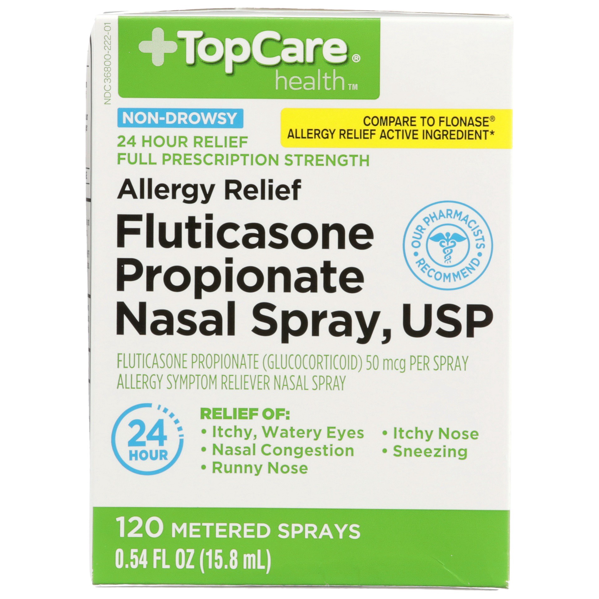 slide 1 of 6, TopCare Allergy Relief Fluticasone Propionate Nasal Spray, 0.54 fl oz