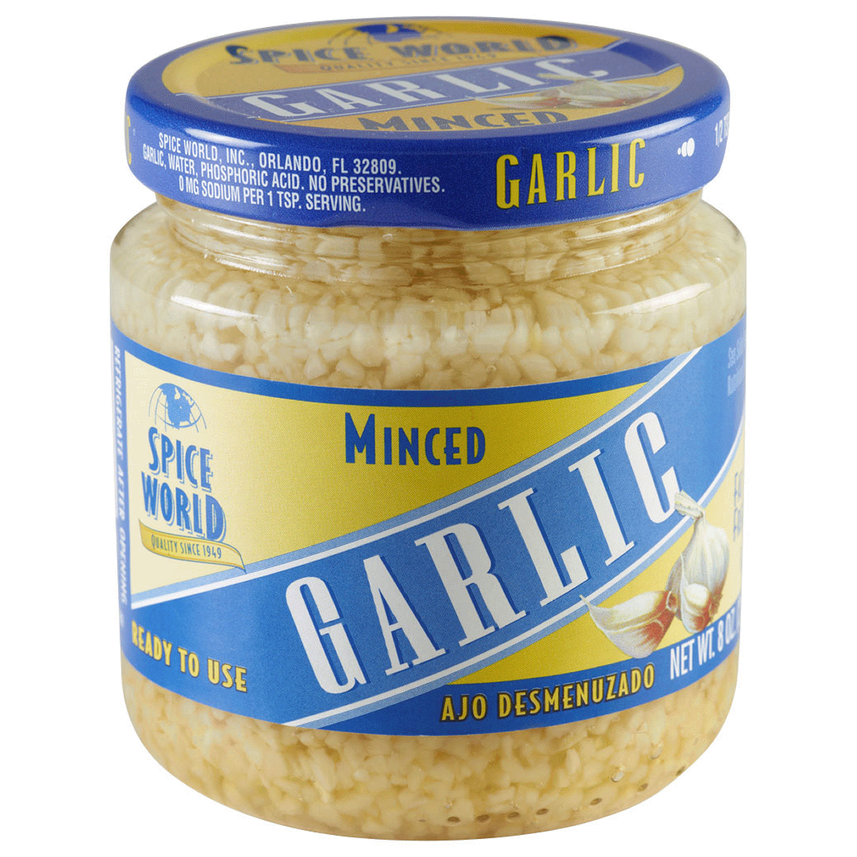 slide 1 of 1, Spice World Minced Garlic, 8 oz