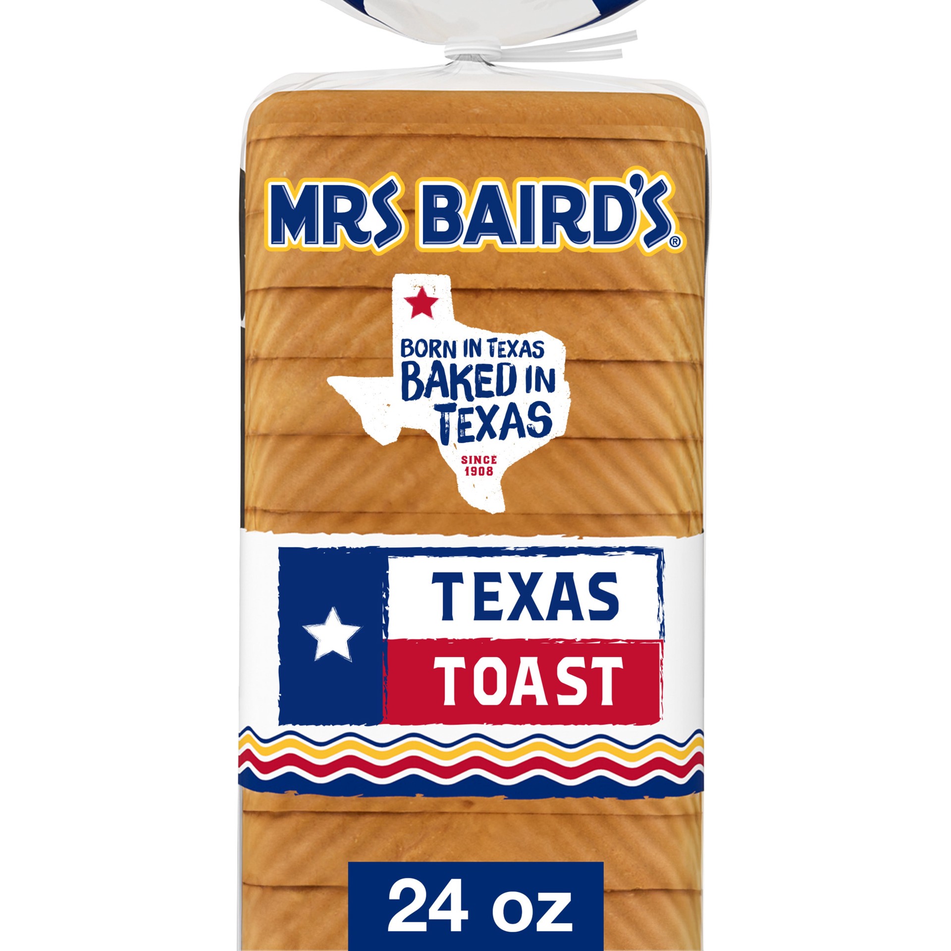 slide 1 of 5, Mrs. Baird's Texas Toast Bread, 24 oz, White White Bread, Bag, 24 oz