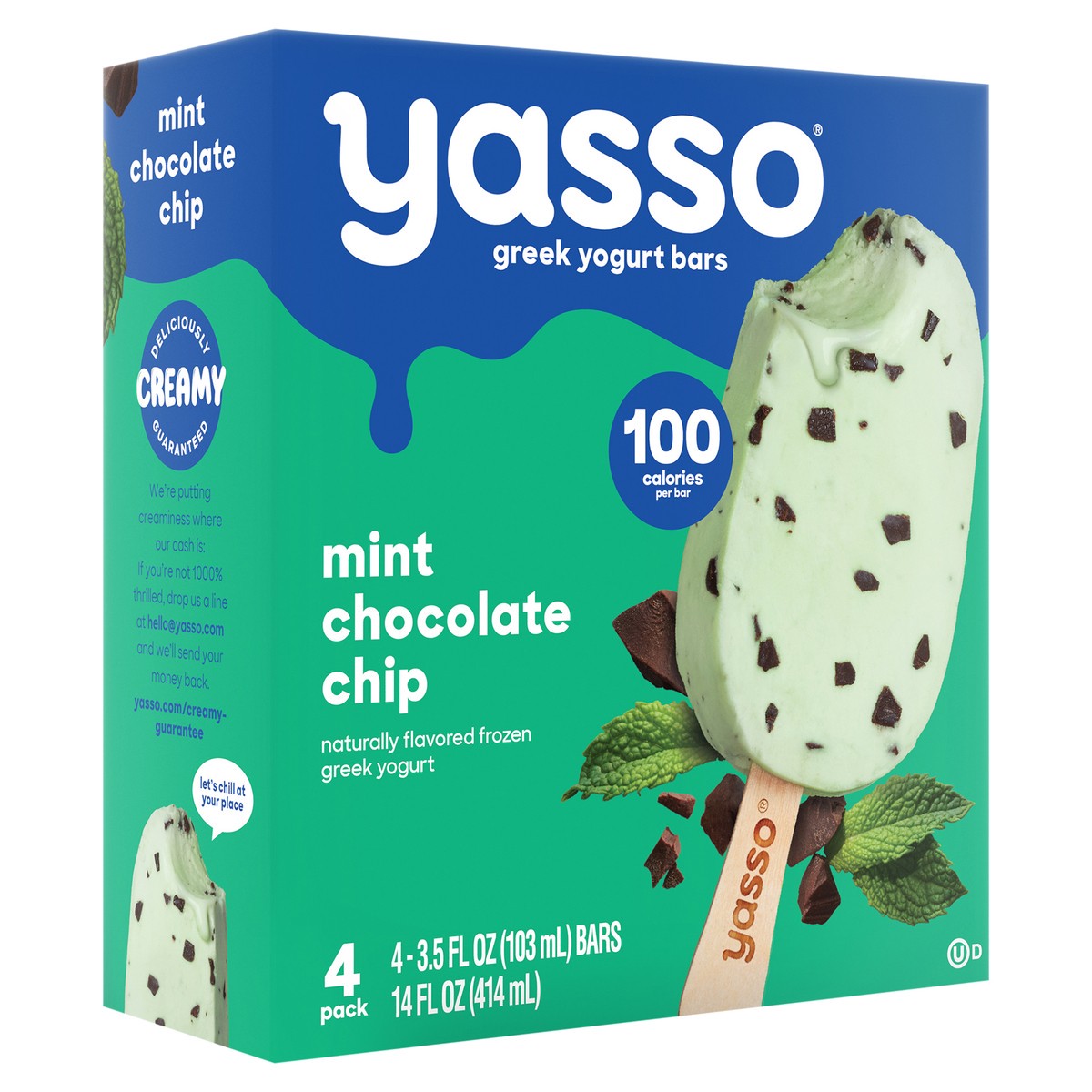 slide 2 of 9, Yasso Frozen Greek Yogurt - Mint Chocolate Chip Bars - 4ct, 4 ct