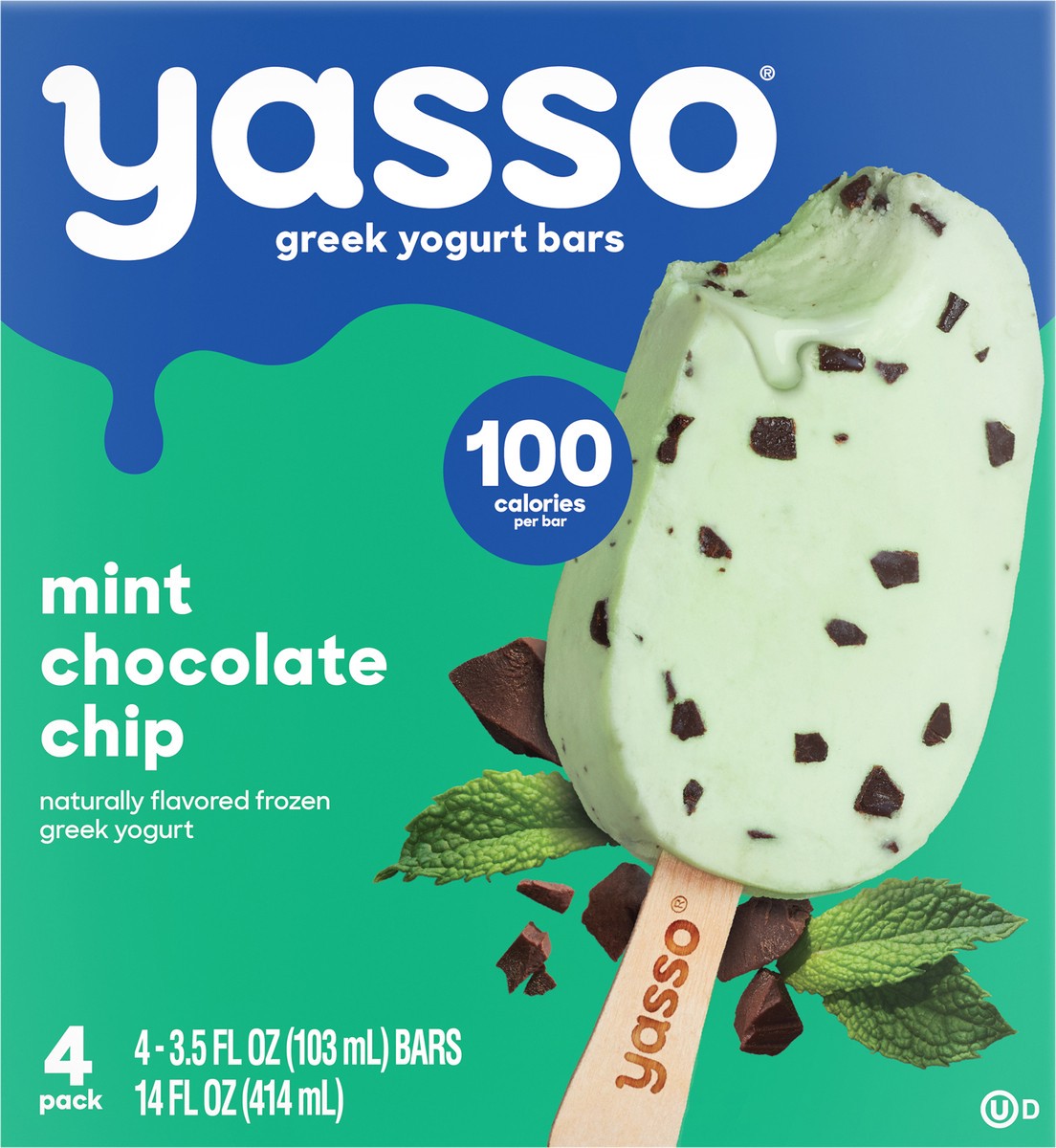 slide 6 of 9, Yasso Mint Chocolate Chip Frozen Greek Yogurt Bars, 4 ct