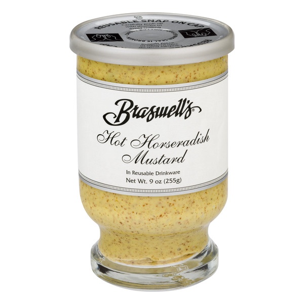 slide 1 of 1, Braswell's Mustard Hot Horseradish, 9 oz
