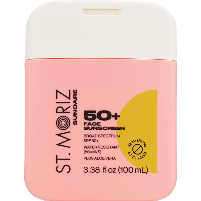 slide 1 of 1, ST MORIZ Suncare Spf 50+ Face Sunscreen, 3.38 oz