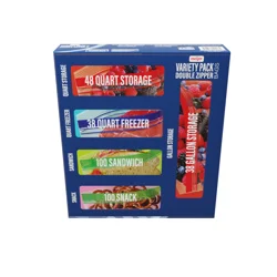 Meijer Double Zipper Bags Variety Drawer Pack, 324 Bags