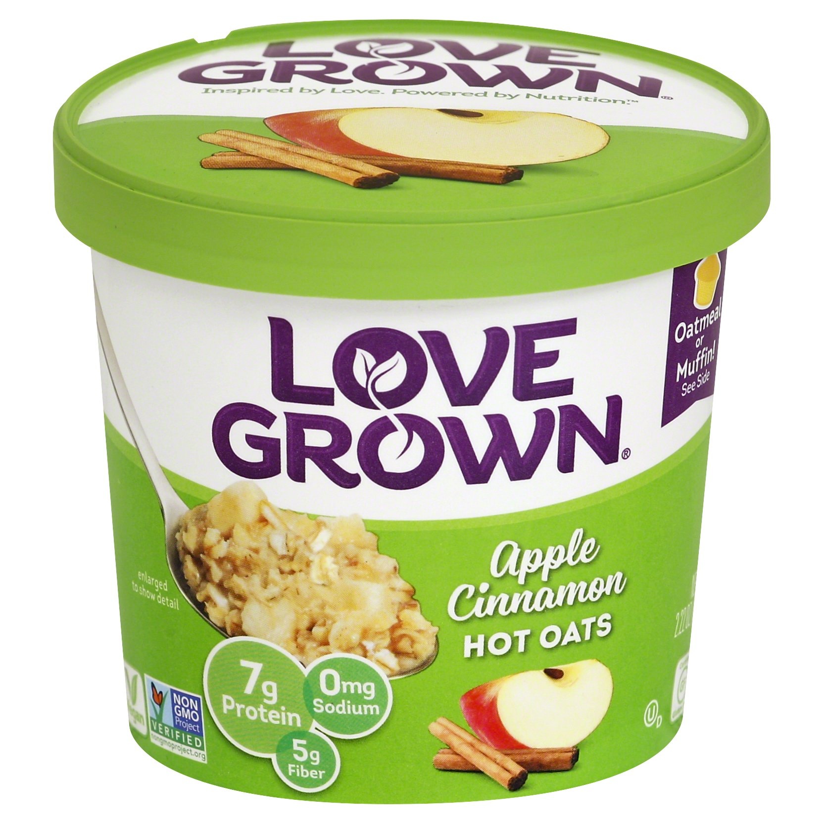 slide 1 of 3, Love Grown Apple Cinnamon Hot Oats, 2.22 oz