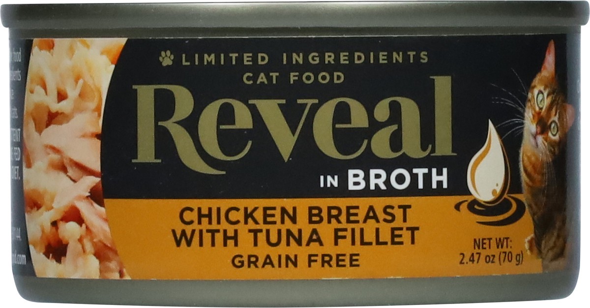 slide 2 of 10, Reveal Limited Ingredient Natural Grain Free, Chicken & Tuna in Broth Wet Food for Cats, 2.47 oz., 2.47 oz