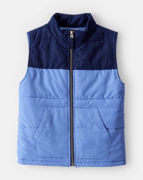 slide 1 of 2, Oshkosh Boys Sleeveless Puffer Vest - Blue Blue 5, 1 ct