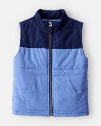 Oshkosh Boys Sleeveless Puffer Vest - Blue - Size 5