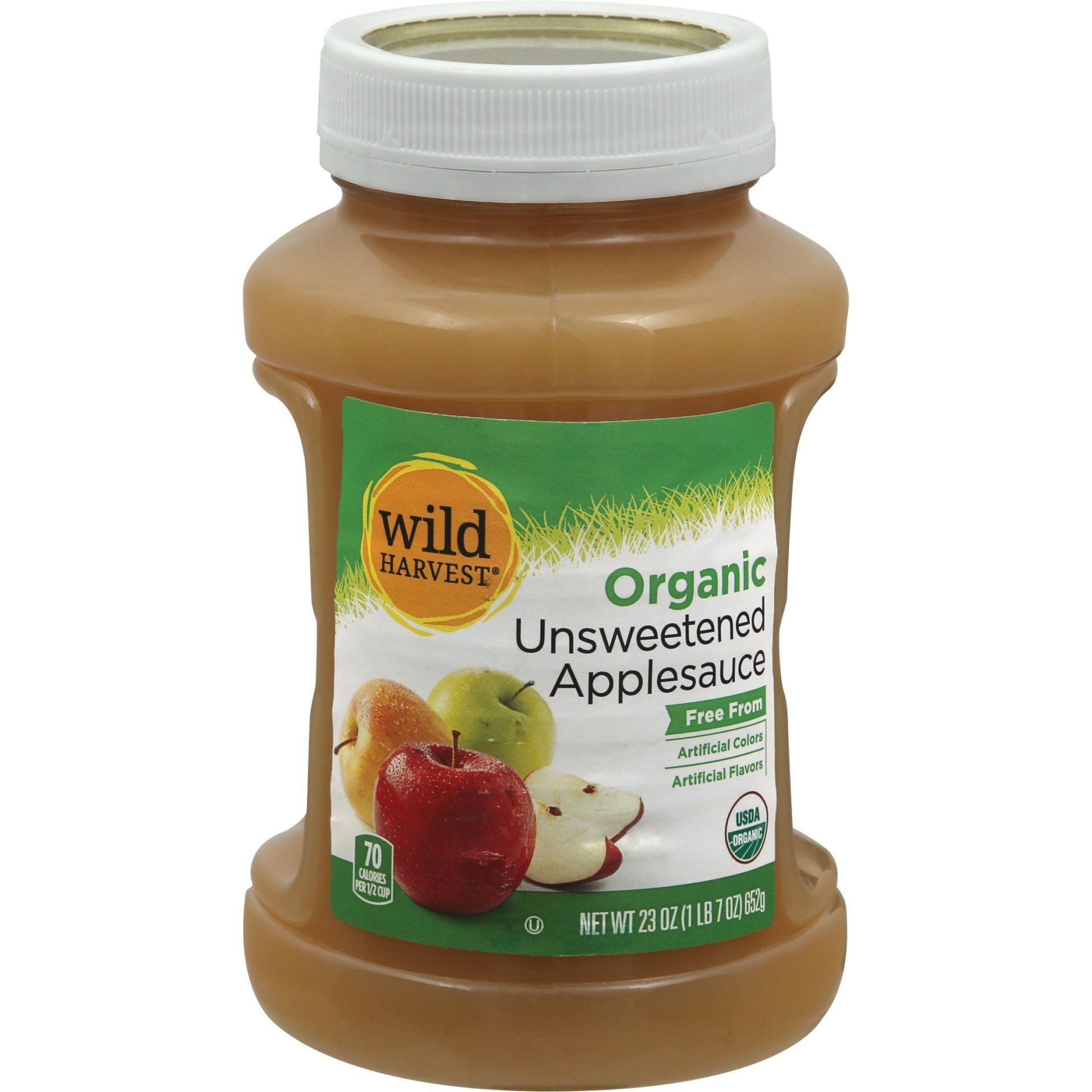 slide 1 of 1, Wild Harvest Organic Apple Sauce, 23 fl oz