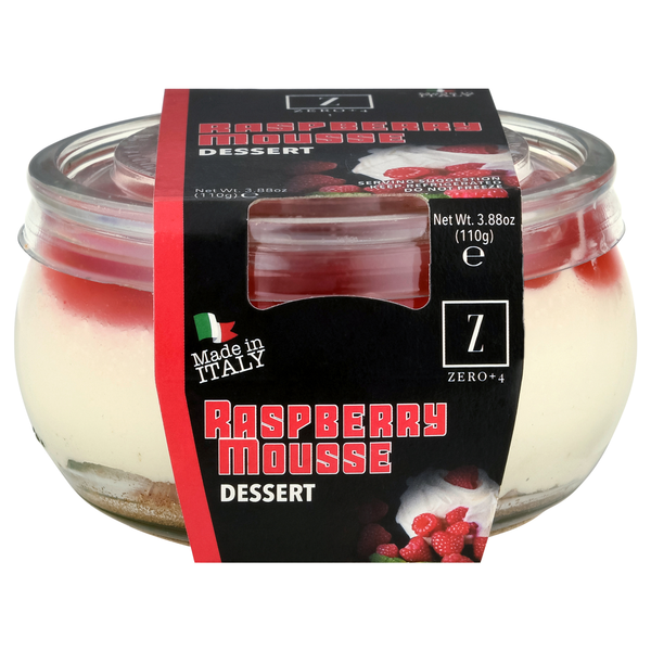 slide 1 of 1, Zero+4 Raspberry Mousse Dessert, 3.88 oz