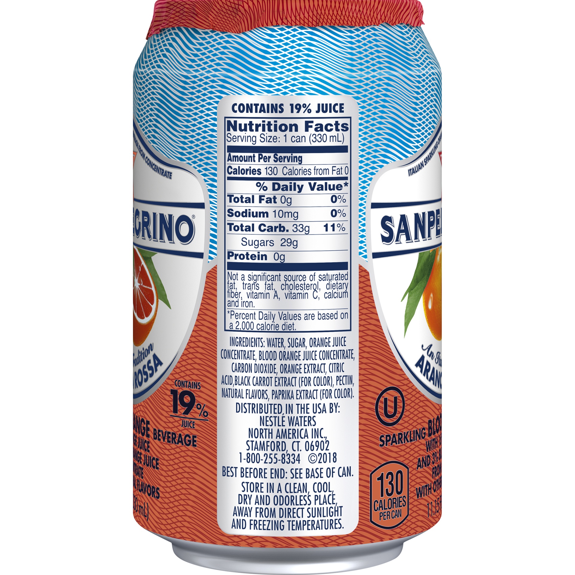 slide 2 of 6, SANPELLEGRINO Sparkling Fruit Beverages, Aranciata Rossa/Blood Orange 11.15-ounce cans (Pack of 12), 11.15 oz