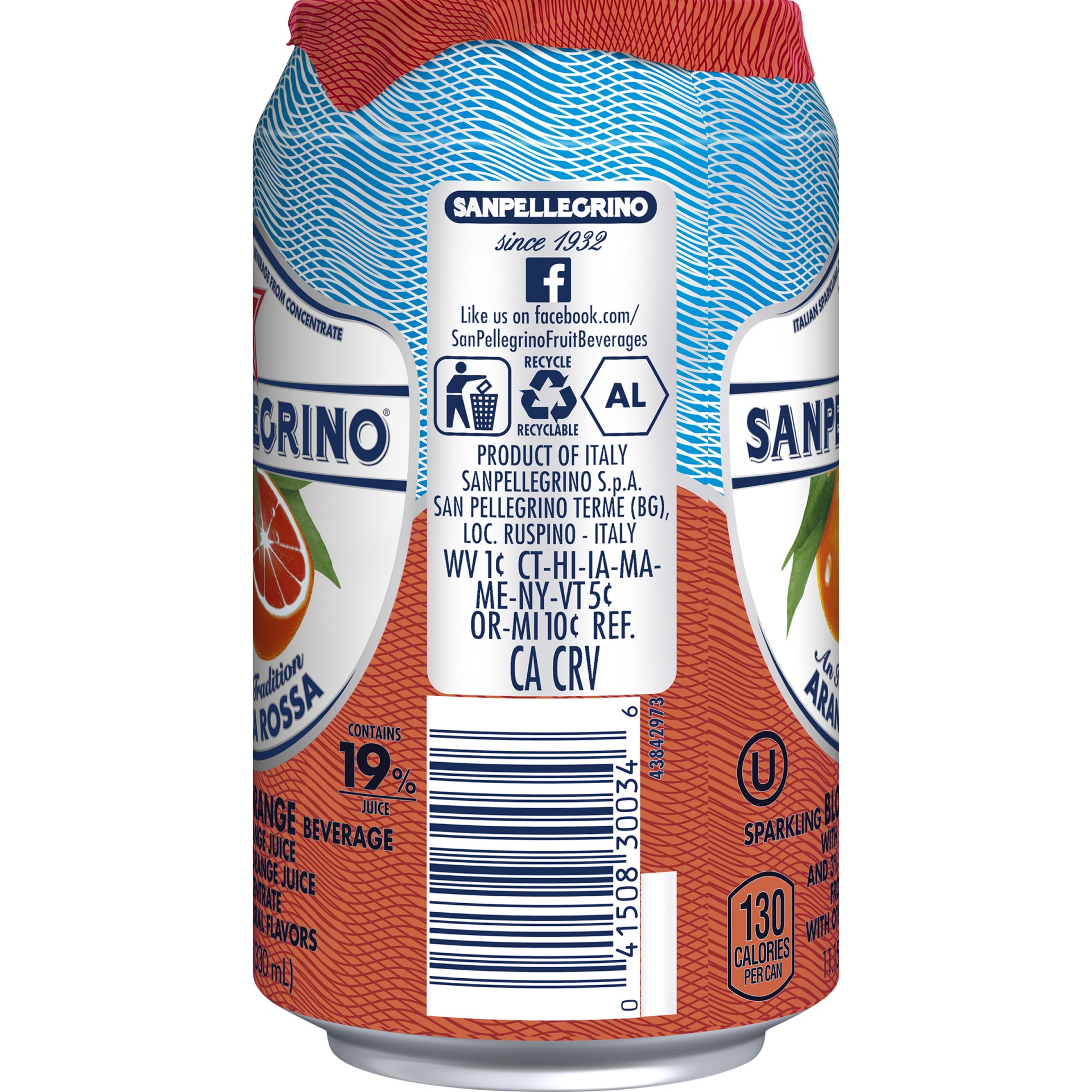 slide 3 of 6, SANPELLEGRINO Sparkling Fruit Beverages, Aranciata Rossa/Blood Orange 11.15-ounce cans (Pack of 12), 11.15 oz