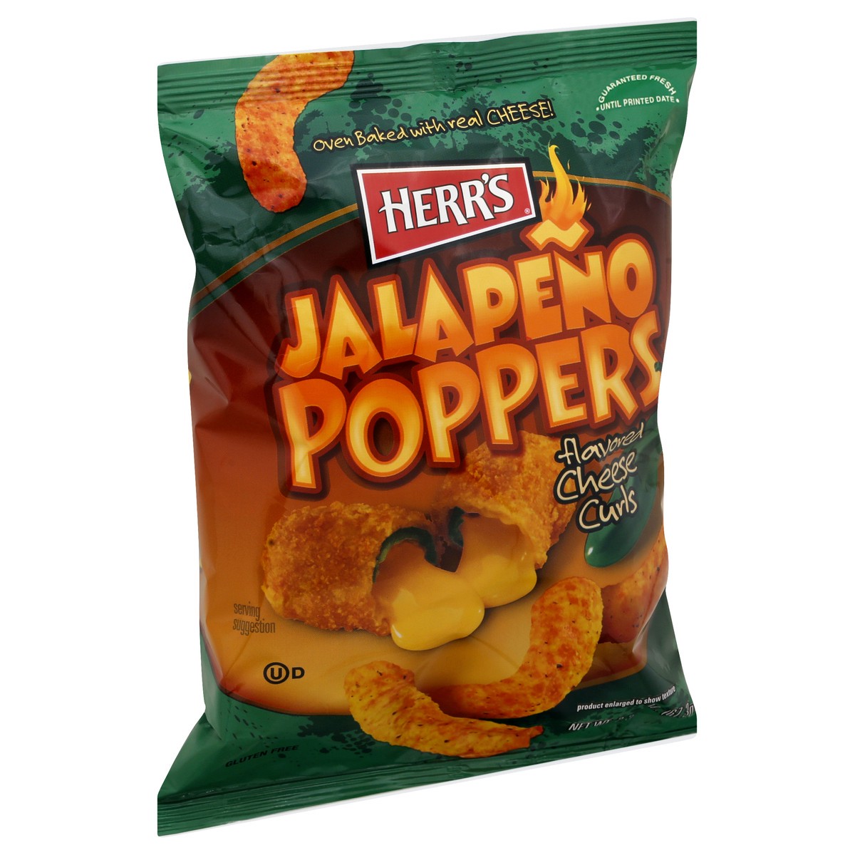 slide 5 of 11, Herr's Jalapeno Poppers Flavored Cheese Curls 2.375 oz, 2.375 oz
