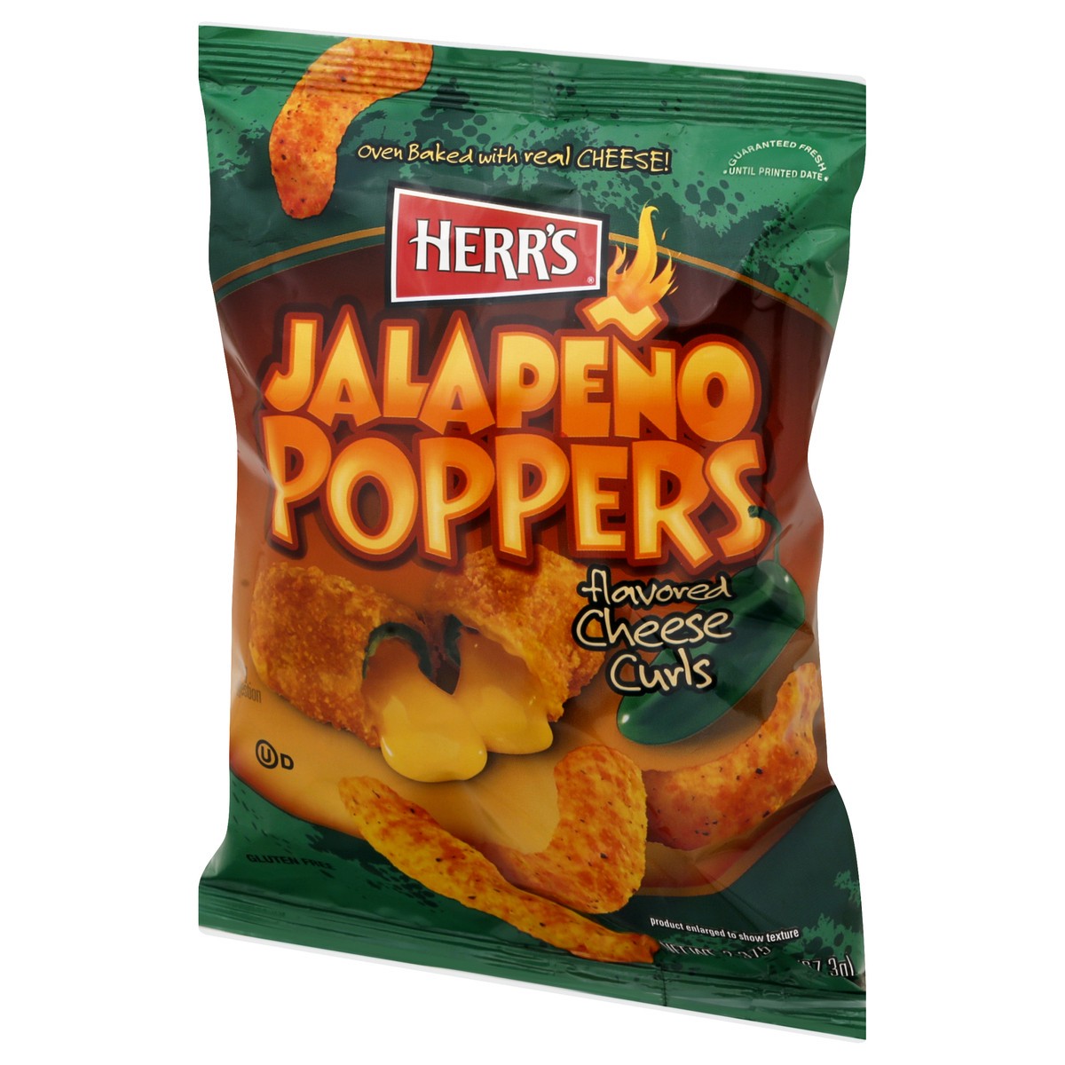 slide 1 of 11, Herr's Jalapeno Poppers Flavored Cheese Curls 2.375 oz, 2.375 oz