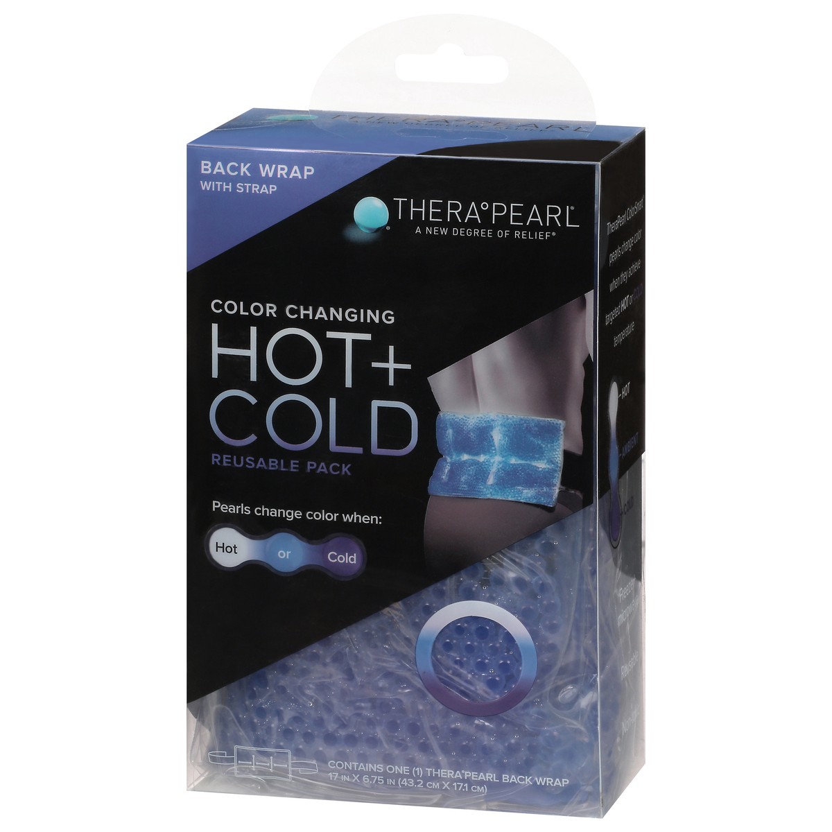 slide 5 of 9, TheraPearl Hot + Cold Reusable Pack Back Wrap with Strap 1 ea, 1 ct