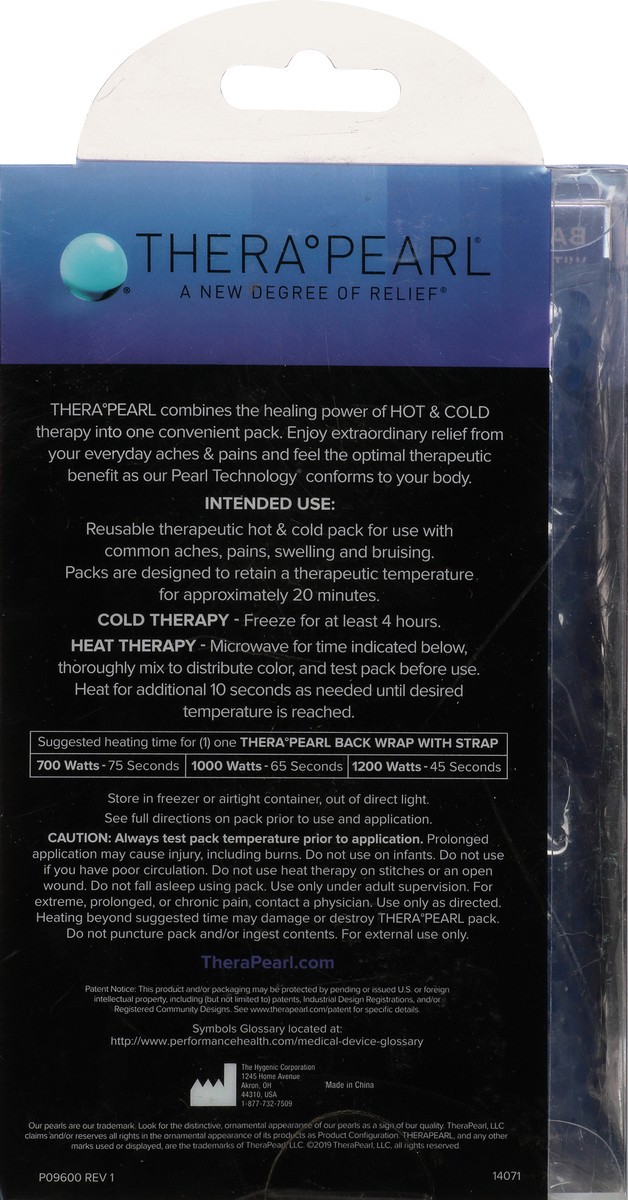 slide 6 of 9, TheraPearl Hot + Cold Reusable Pack Back Wrap with Strap 1 ea, 1 ct